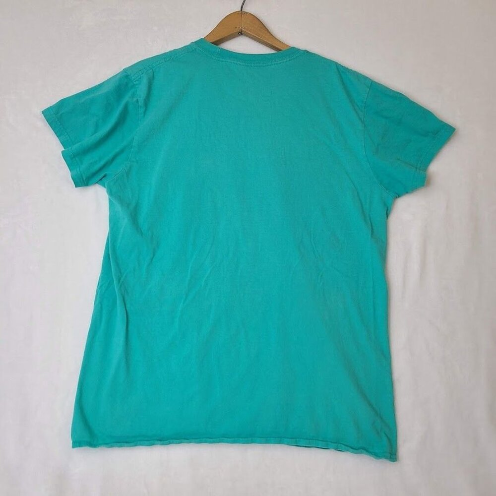 Walt Disney World Retro Stripe Logo T Shirt Teal Adult Large - Picture 2 of 11